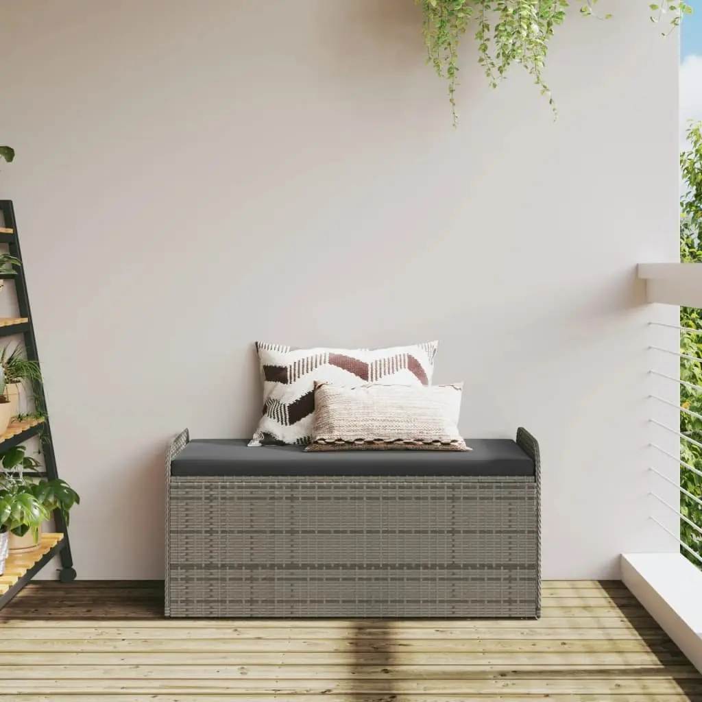 Outdoor Storage Bench for Patio and Garden Grey 115x51x52cm