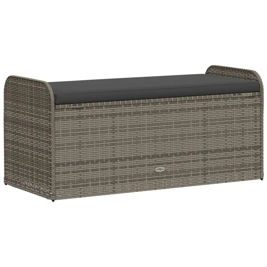 Outdoor Storage Bench for Patio and Garden Grey 115x51x52cm