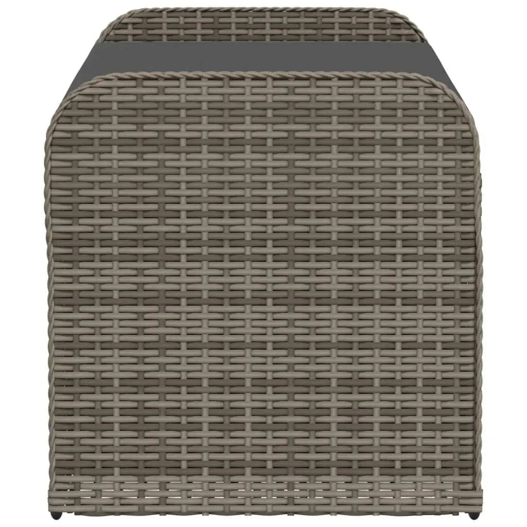 Outdoor Storage Bench for Patio and Garden Grey 115x51x52cm
