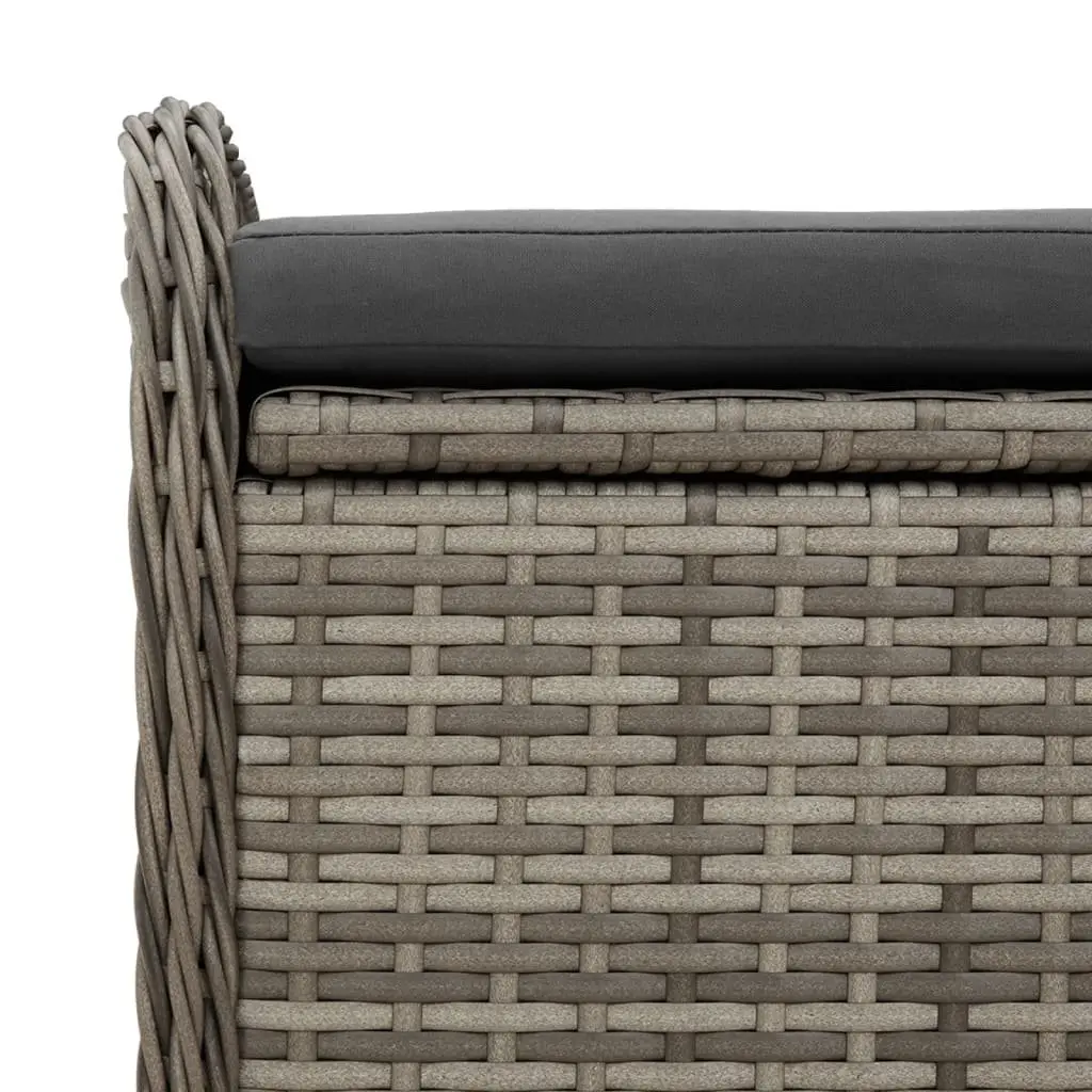 Outdoor Storage Bench for Patio and Garden Grey 115x51x52cm