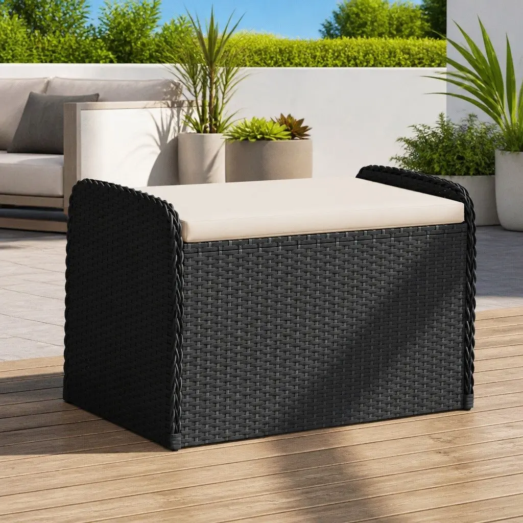 Outdoor Storage Bench with Cushion