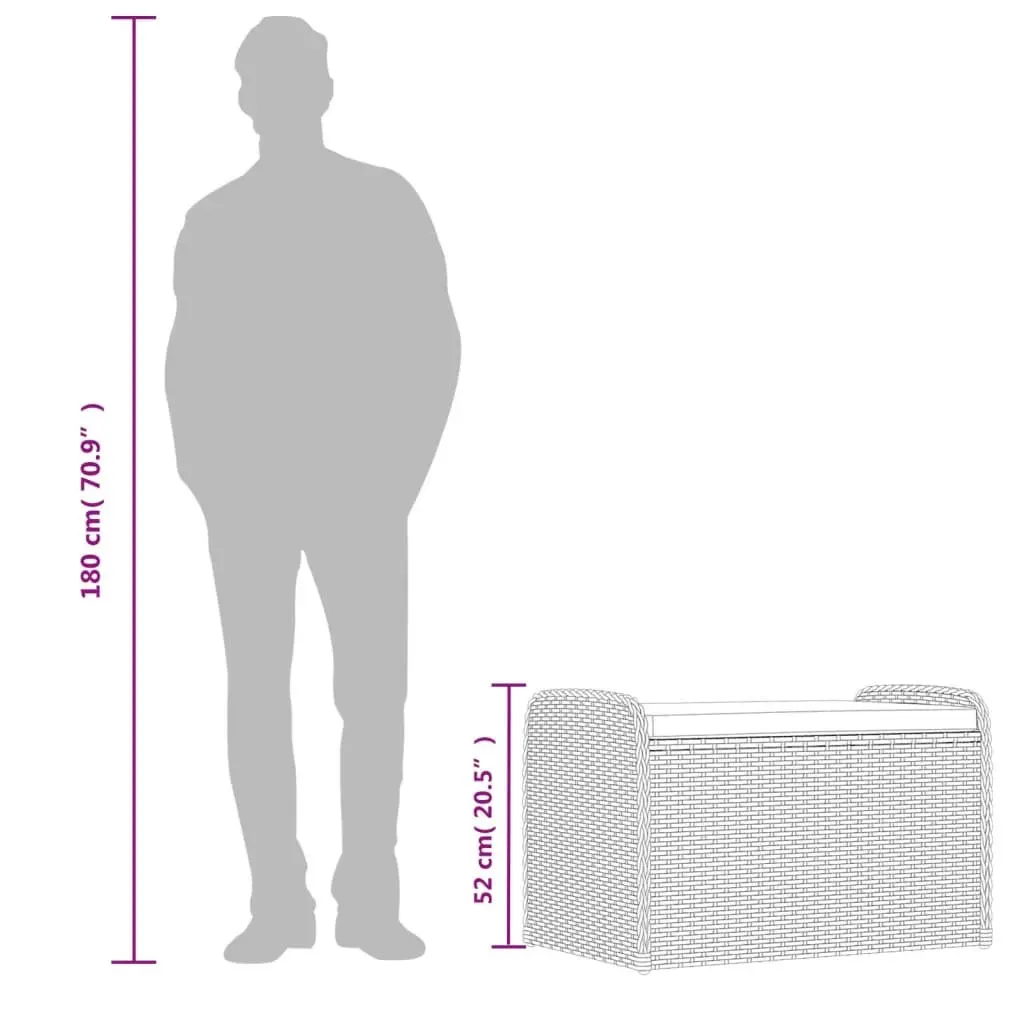 Outdoor Storage Bench with Cushion