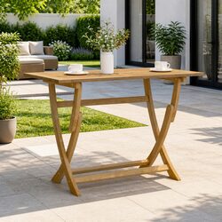 Folding Garden Table Specifications: 110x55x75cm, Brown