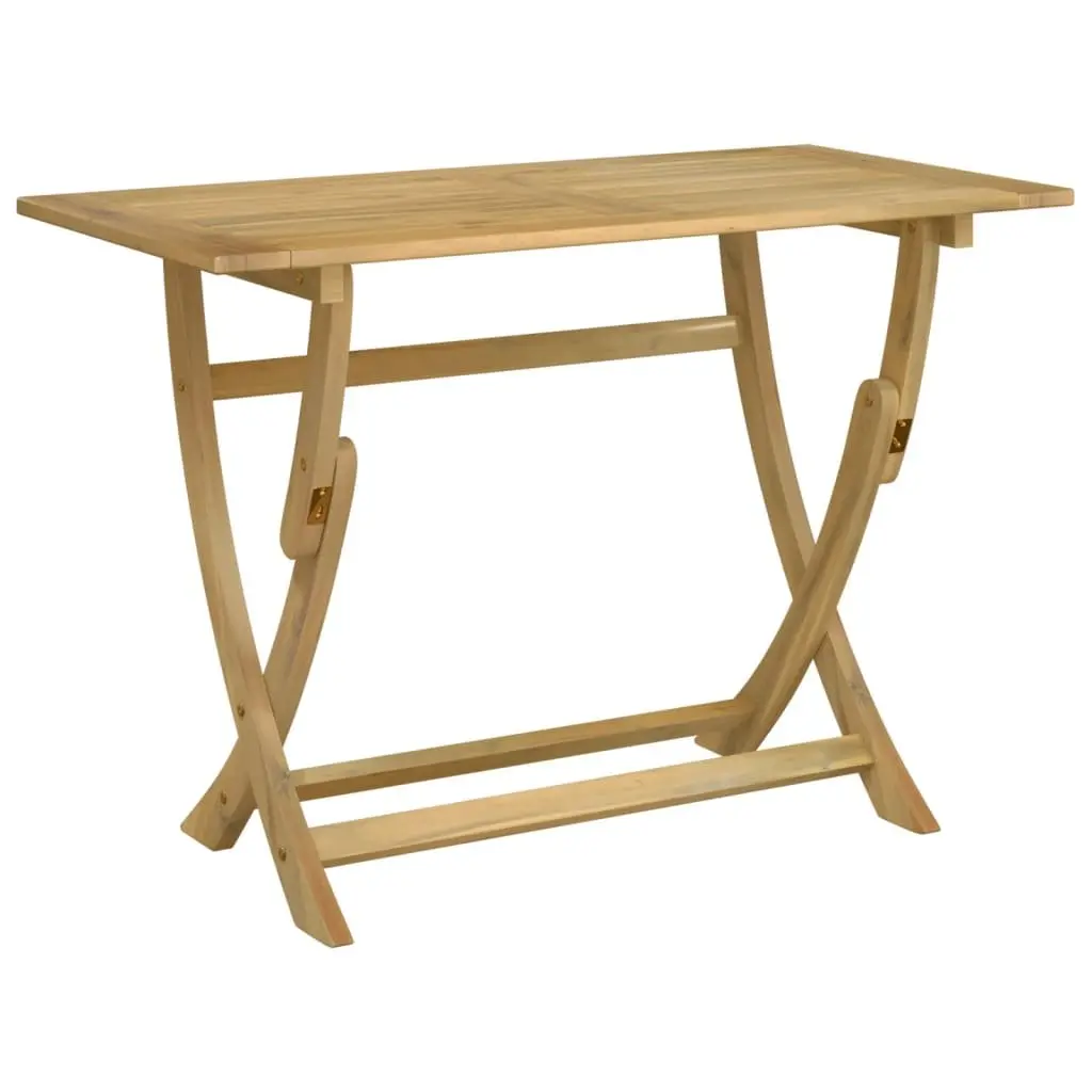 Folding Garden Table 110x55x75cm Outdoor Patio Dining Furniture Brown Wood