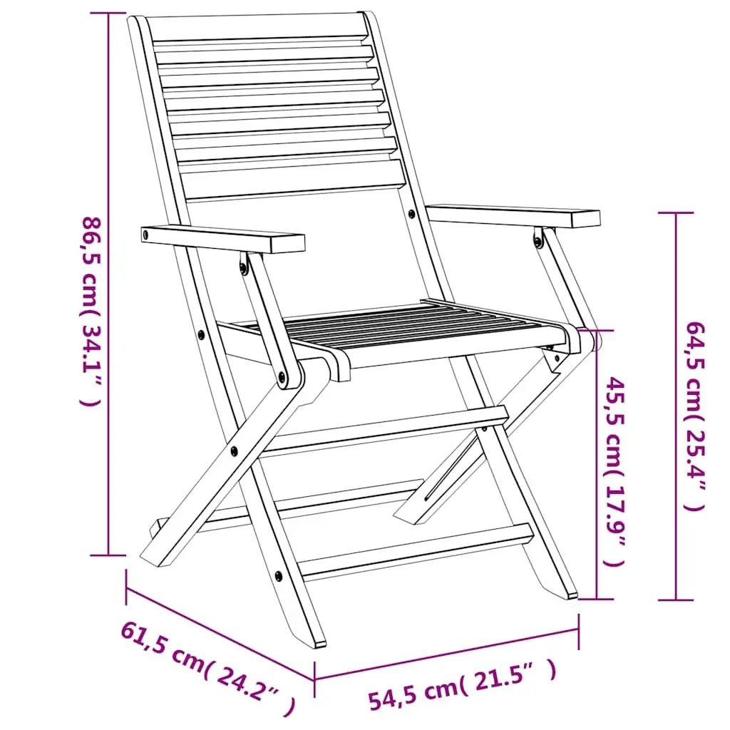Folding Solid Wood Outdoor Chairs