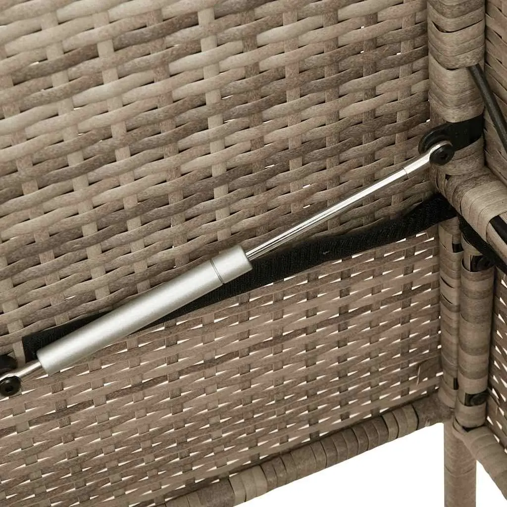 Garden Bench Outdoor Seating Beige with Cushion