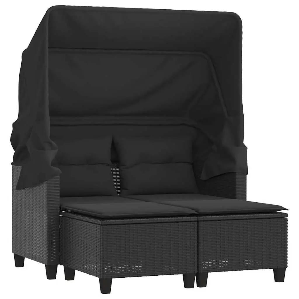 2-Seater Garden Sofa with Canopy