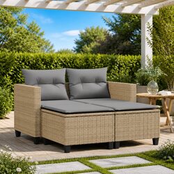 Specifications of the 2-Seater Garden Sofa with Stools