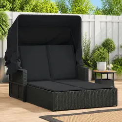 Double Sun Lounger Specifications: Retractable Canopy & Cushions