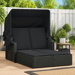 Double Sun Lounger Specifications: Retractable Canopy & Cushions