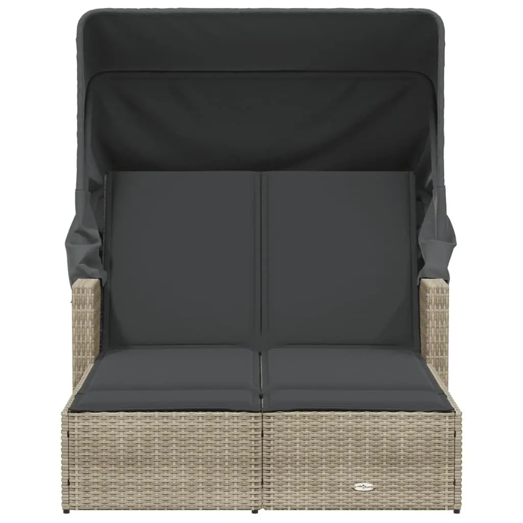 Double Sun Lounger Outdoor Furniture Patio Garden Grey