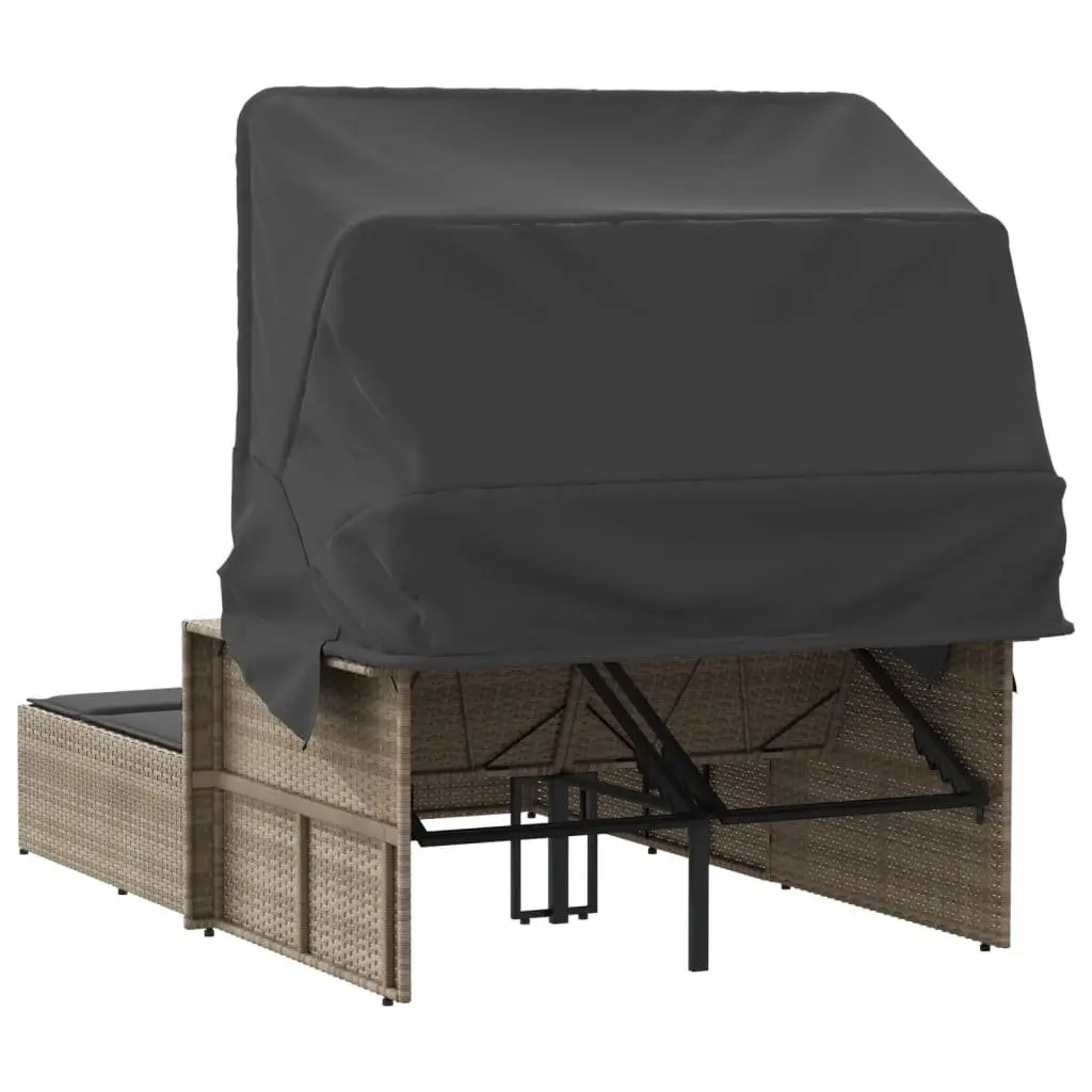 Double Sun Lounger Outdoor Furniture Patio Garden Grey