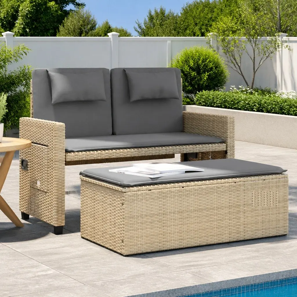 2-in-1 Reclining Loveseat Sofa Bed