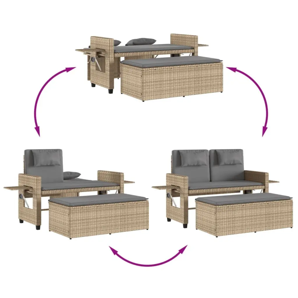 2-in-1 Reclining Loveseat Sofa Bed