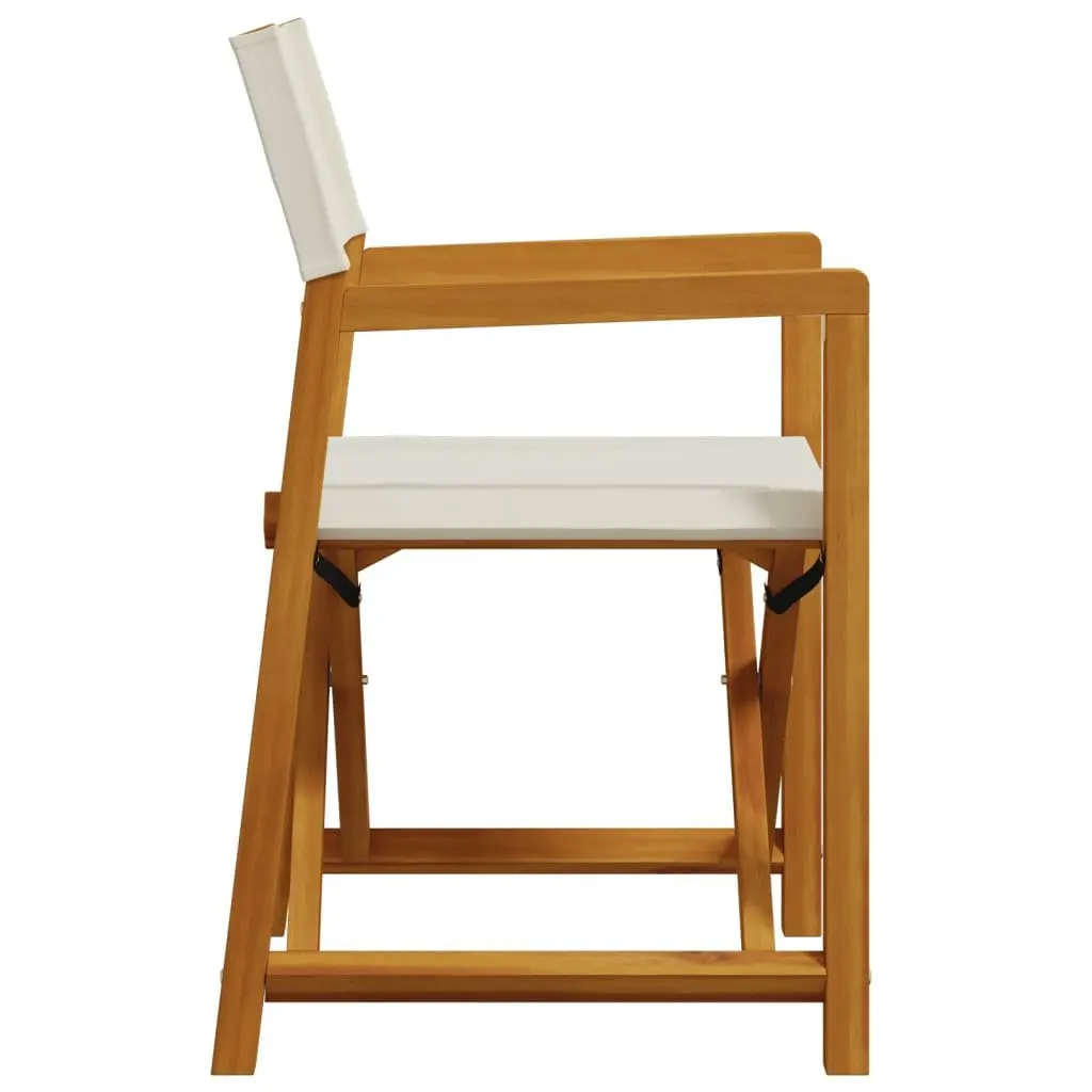 Folding Director Chairs Outdoor Garden Camping Cream 2 Pieces