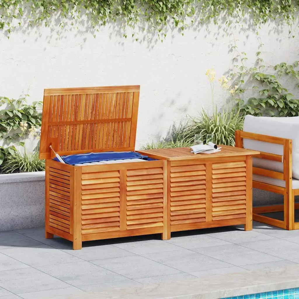 Garden Storage Box Outdoor Furniture 150x50x56cm Solid Acacia Wood Brown