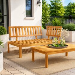 Garden Pallet Corner Sofa – Solid Wood Construction