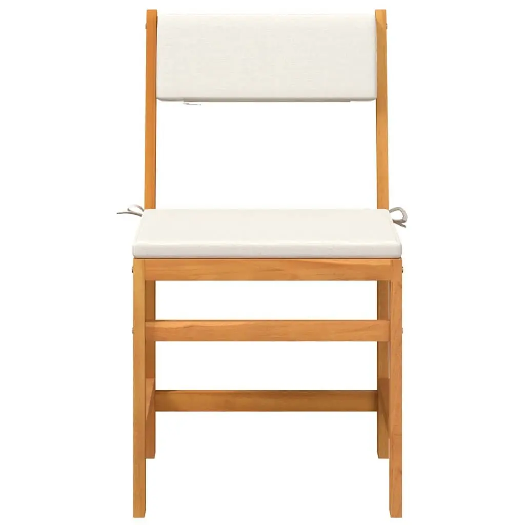 3 Piece Balcony Set with Cushions Solid Acacia Wood Outdoor Patio Furniture