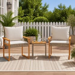 Specifications of the 3 Piece Beige Bistro Set with Cushions