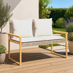 Specifications of Outdoor Garden Bench with Beige Cushion