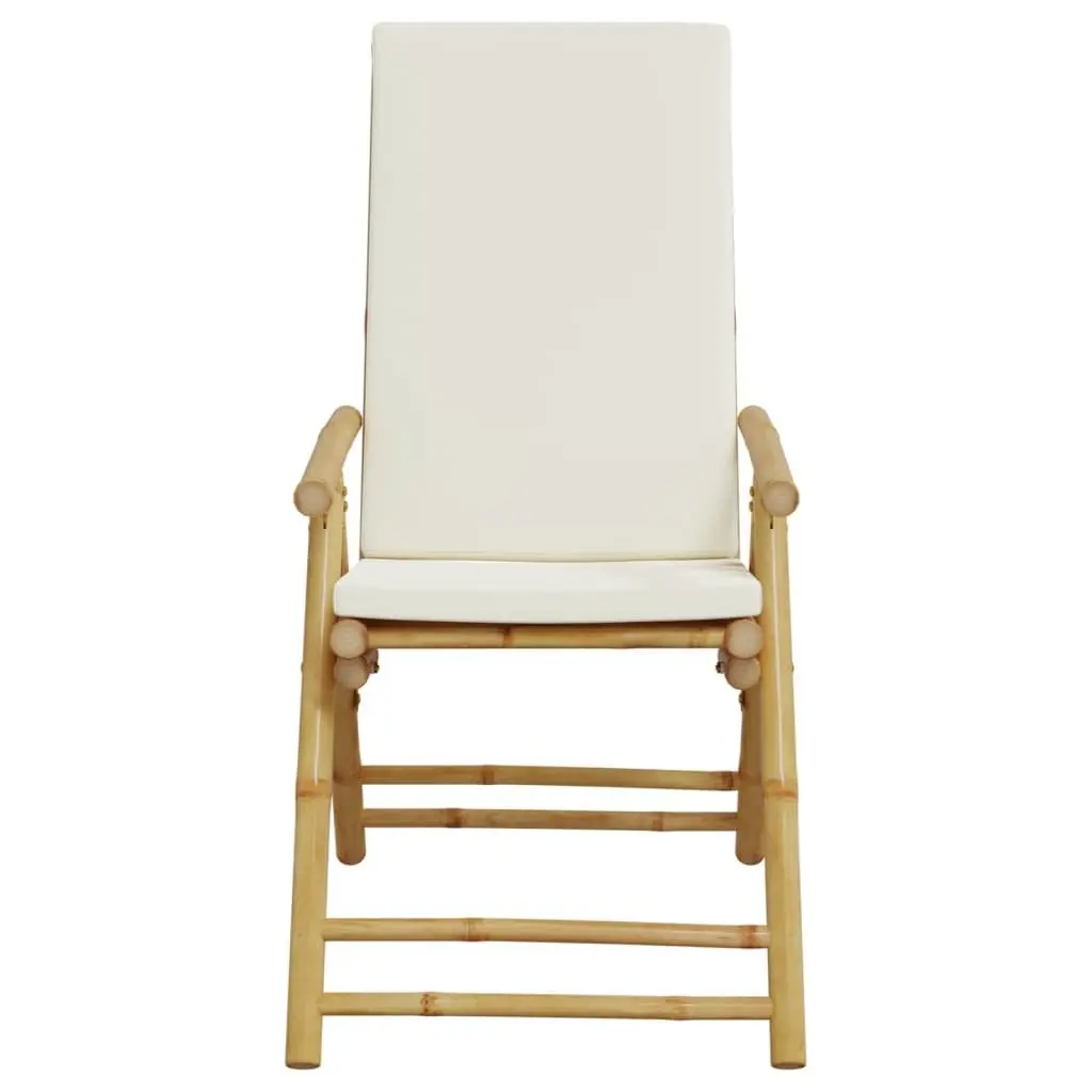 Folding Garden Reclining Chairs for Outdoor Use with Cushions Brown 2 Piece