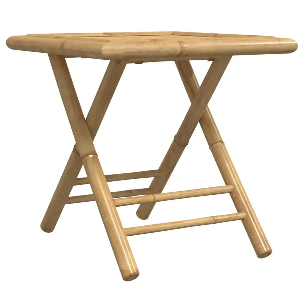 Folding Garden Table 45x45x45 cm Outdoor Patio Furniture Brown Bamboo Slat