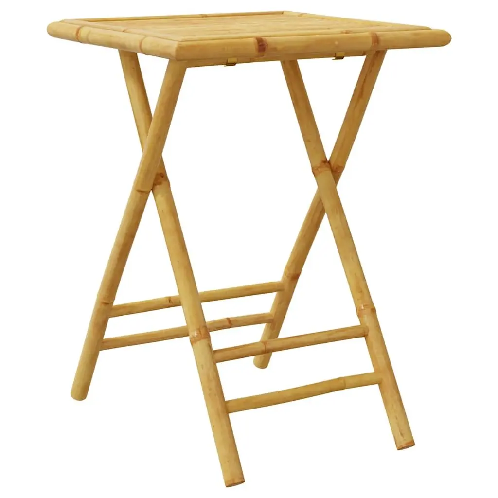 Folding Garden Table 55x55x75cm Bamboo Outdoor Patio Furniture Brown