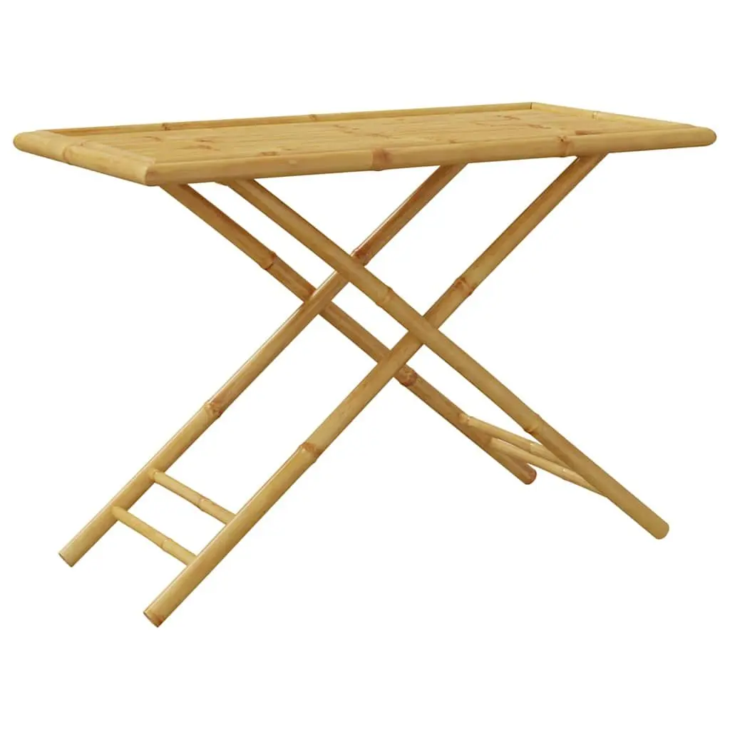Folding Garden Table 110x55x75cm Outdoor Patio Bamboo Brown Foldable Portable