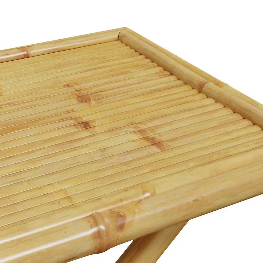 Folding Garden Table 110x55x75cm Outdoor Patio Bamboo Brown Foldable Portable