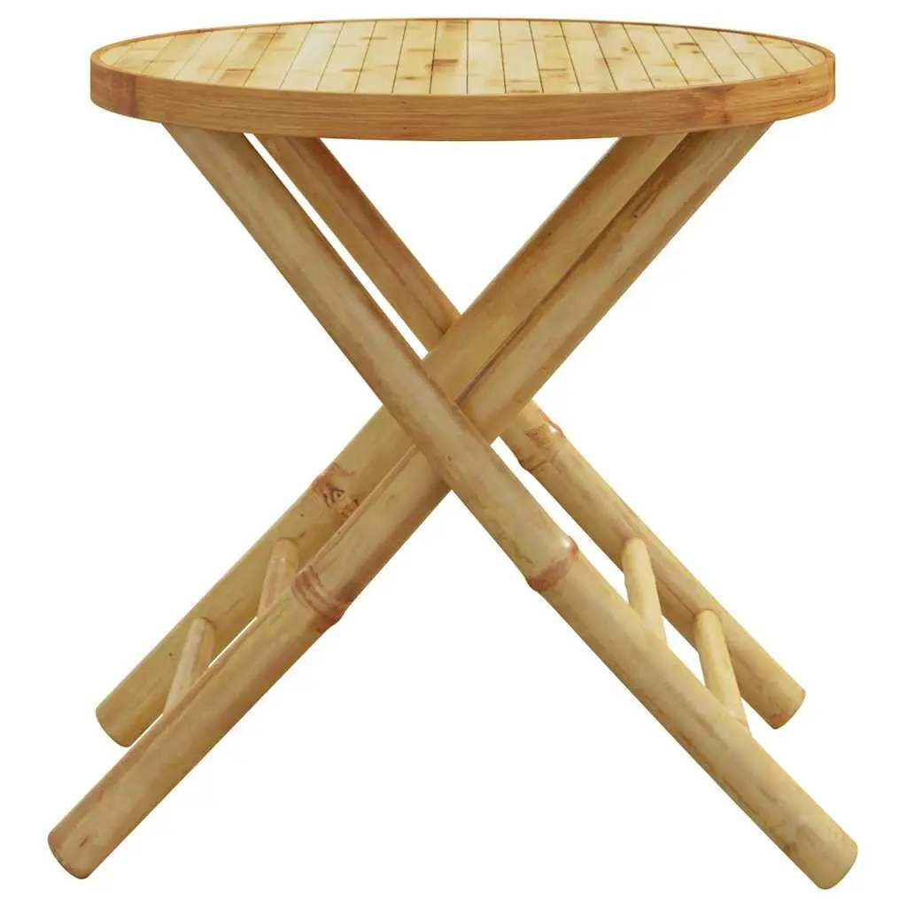 Folding Garden Table Brown Bamboo Outdoor Patio Furniture Portable Foldable