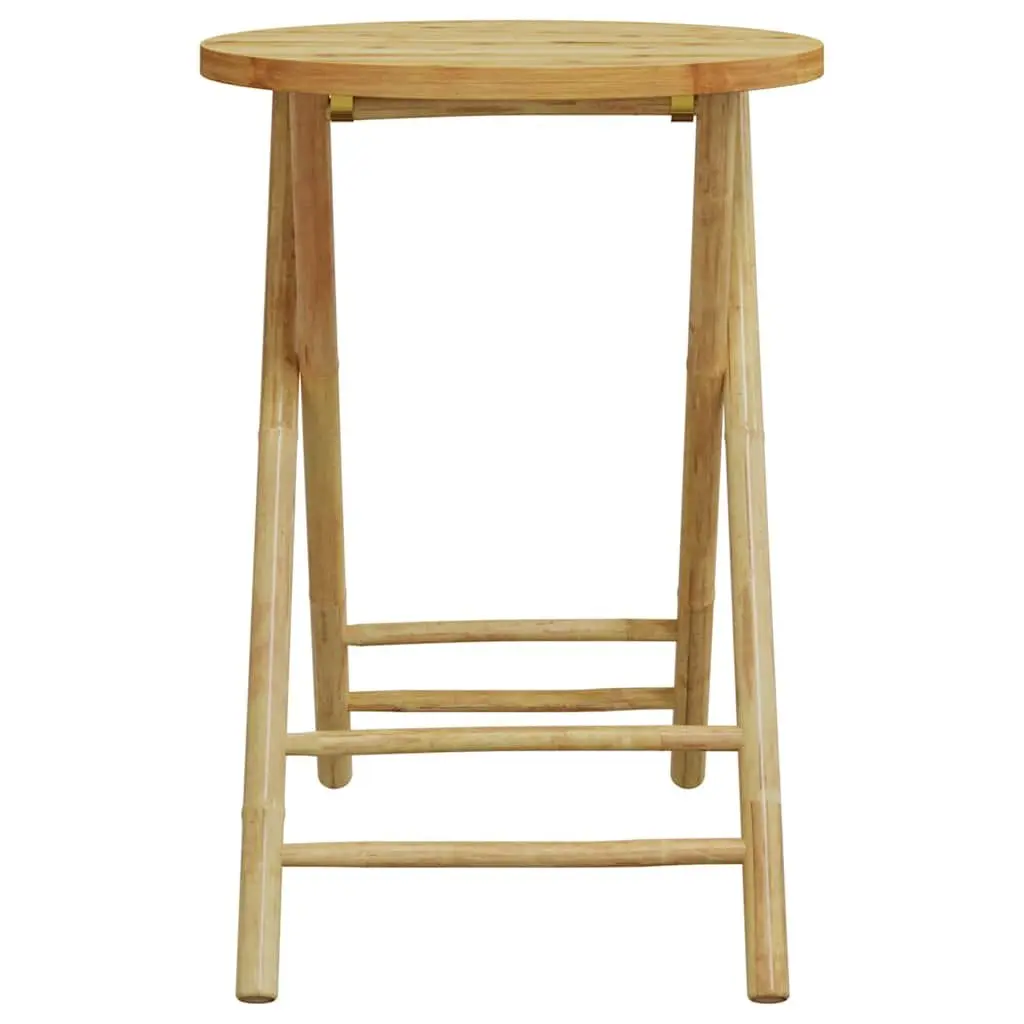 55cm Round Bamboo Folding Table for Outdoor Use