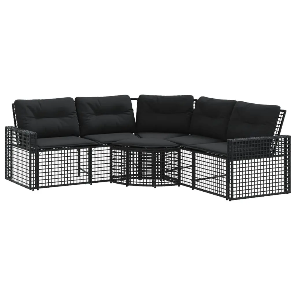 L-Shaped Garden Sofa Set with Removable Cushions