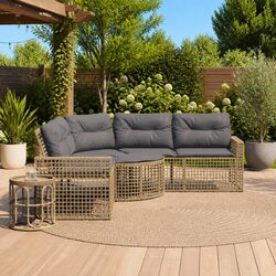 Specifications of L-Shaped Garden Sofa and Footstool