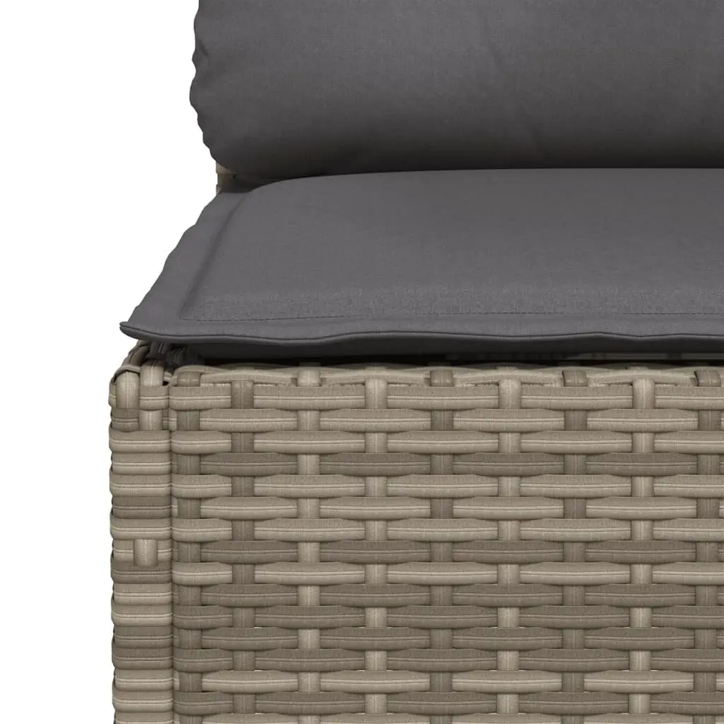 Grey Modular Outdoor Corner Sofa with Removable Cushions