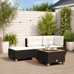 Garden Stool with Cushion: 63.5 x 56 x 32 cm Dimensions