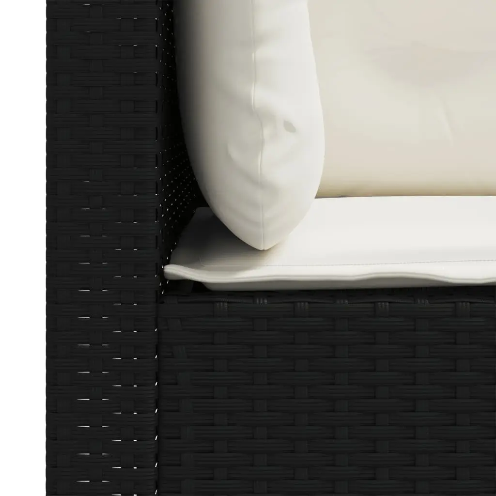 Modular Black Outdoor Corner Sofa Set, 2 Pieces