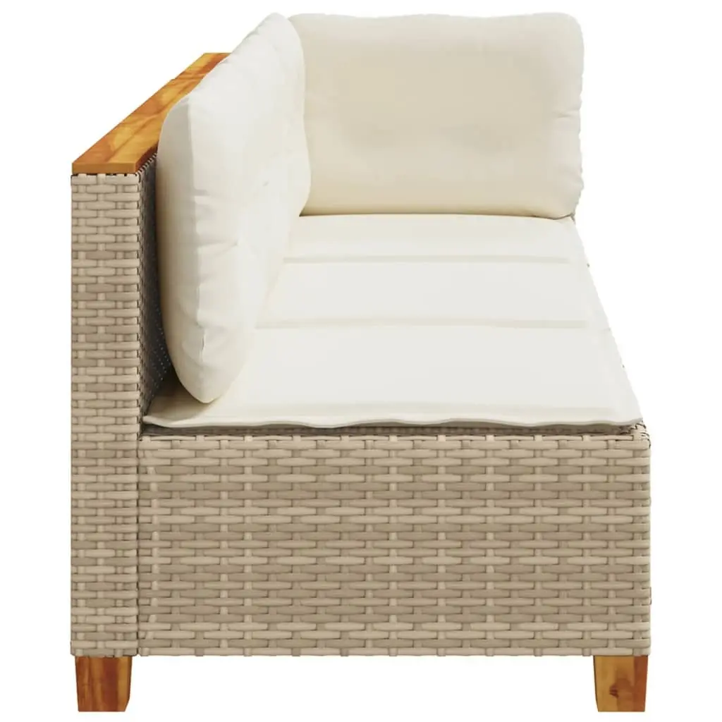 Outdoor Garden Sofa 3-Seater Lounge Furniture PE Rattan Beige