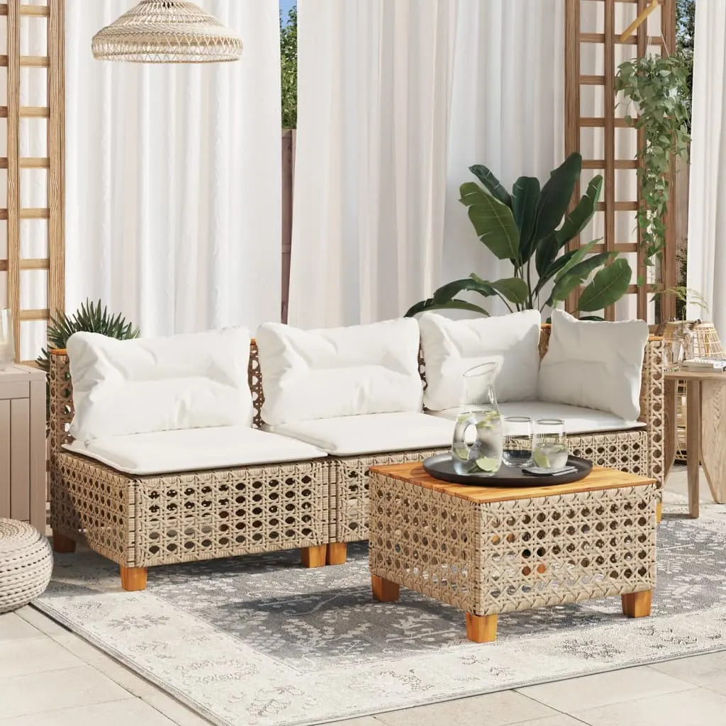 Outdoor Corner Garden Sofa Beige Modular Lounge
