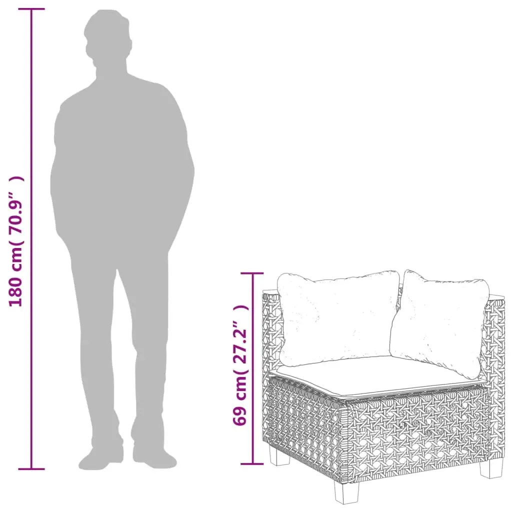 Outdoor Corner Garden Sofa Beige Modular Lounge