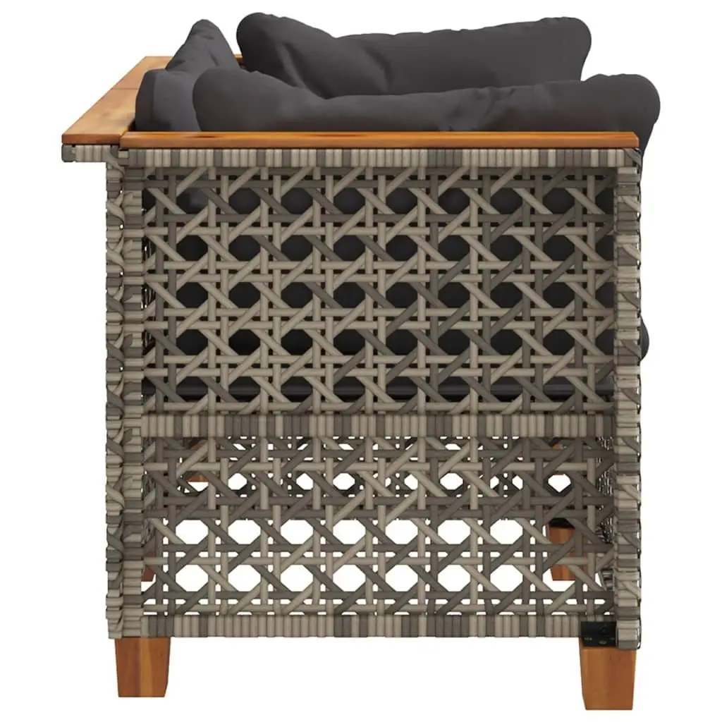 Grey Modular Garden Corner Sofa Set with Cushions