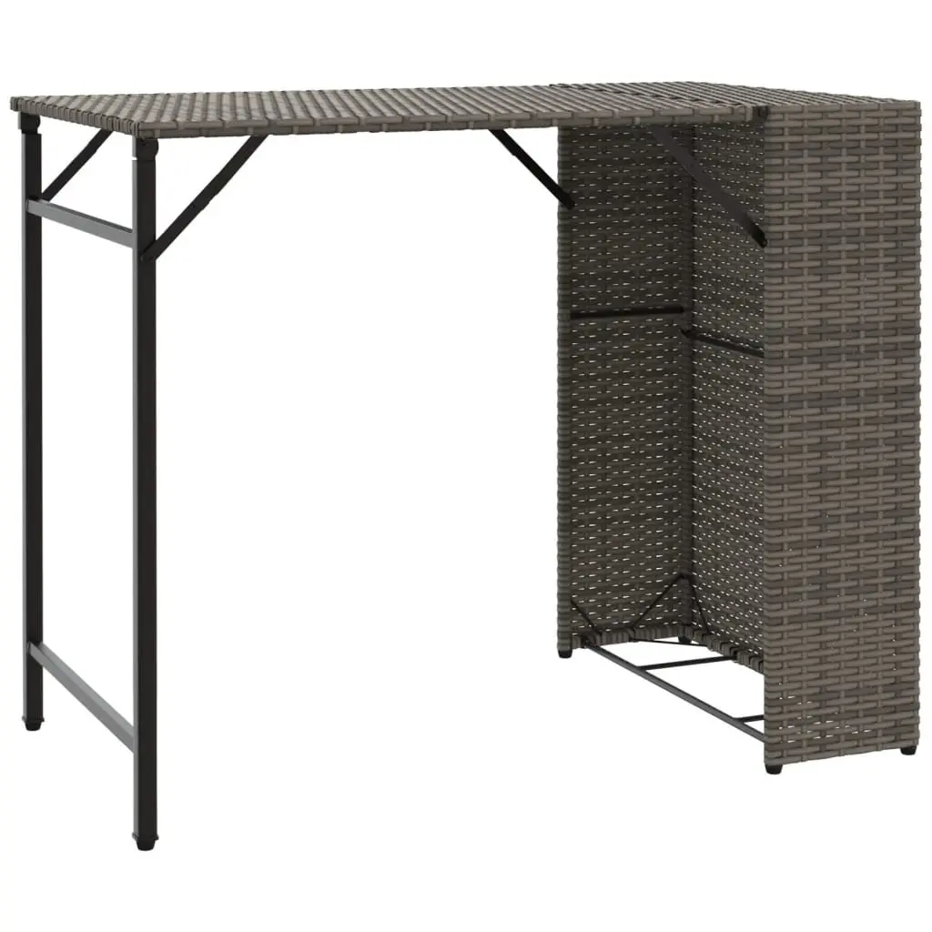 5-Piece Grey Foldable Outdoor Dining Set