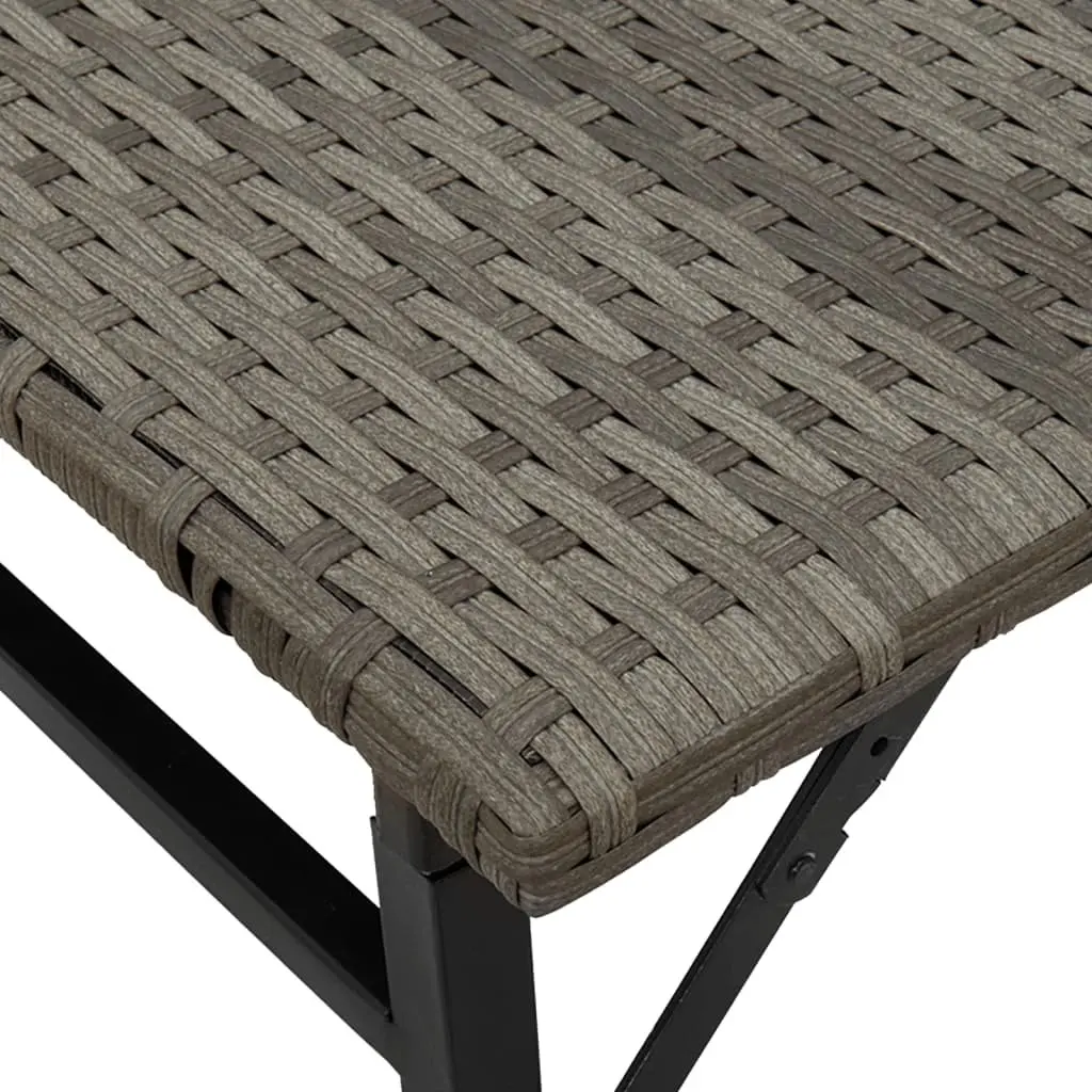 5-Piece Grey Foldable Outdoor Dining Set