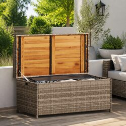 Specifications of Grey Outdoor Storage Bench with Acacia Frame