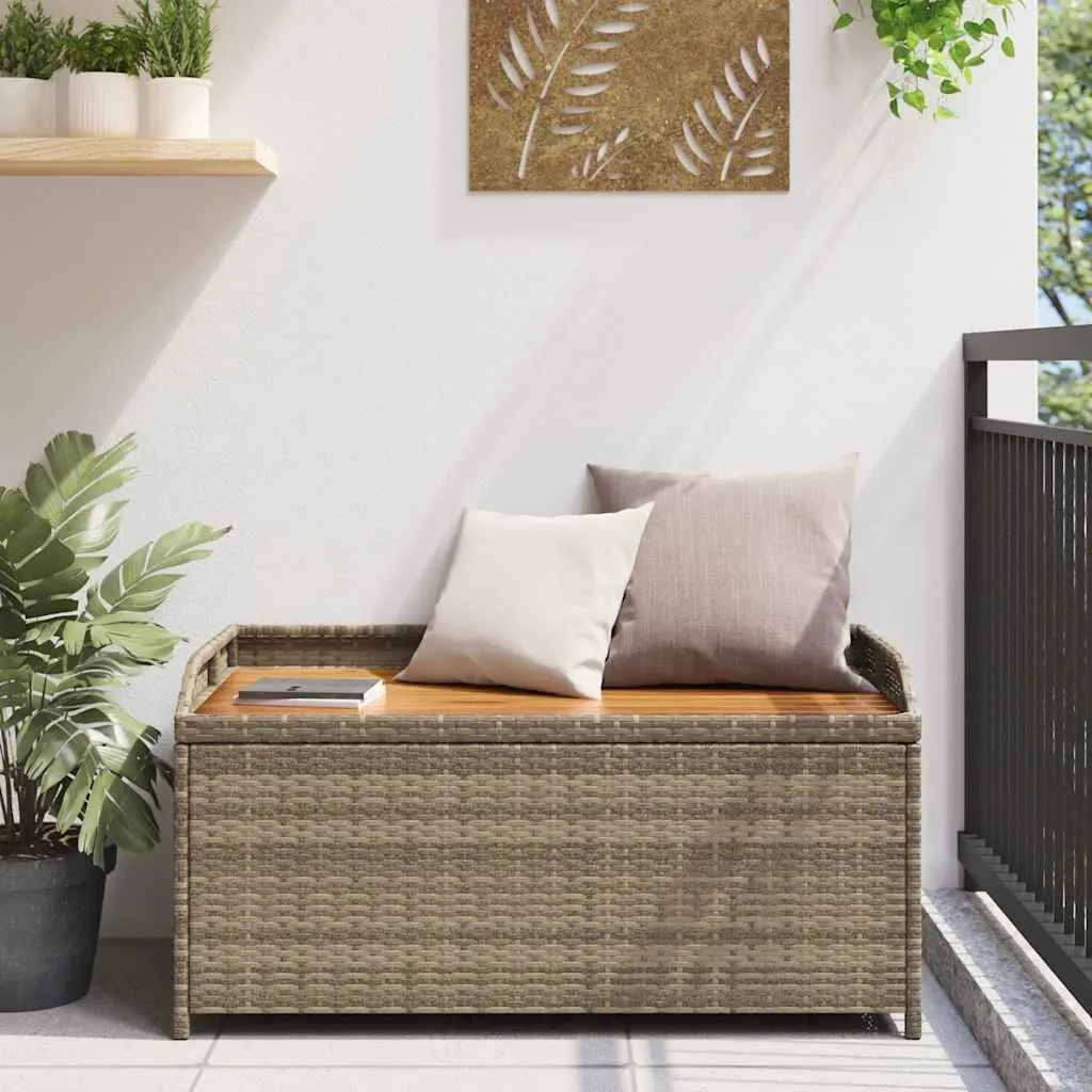 Outdoor Storage Bench for Garden Grey 100 x 50 x 52 cm
