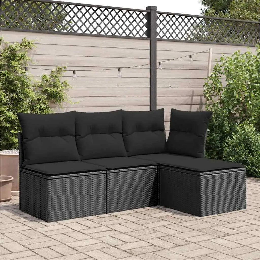 Garden Stool Outdoor Patio Seating Black 55 x 55 x 37 cm