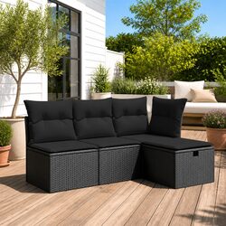 Garden Stool Dimensions: 55x55x37cm with Storage Cushion
