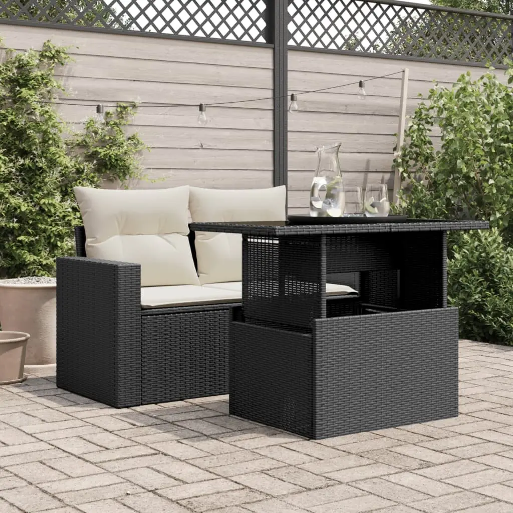Adjustable Garden Table with Glass Top