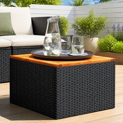 Garden Table Specifications: Black Outdoor Furniture