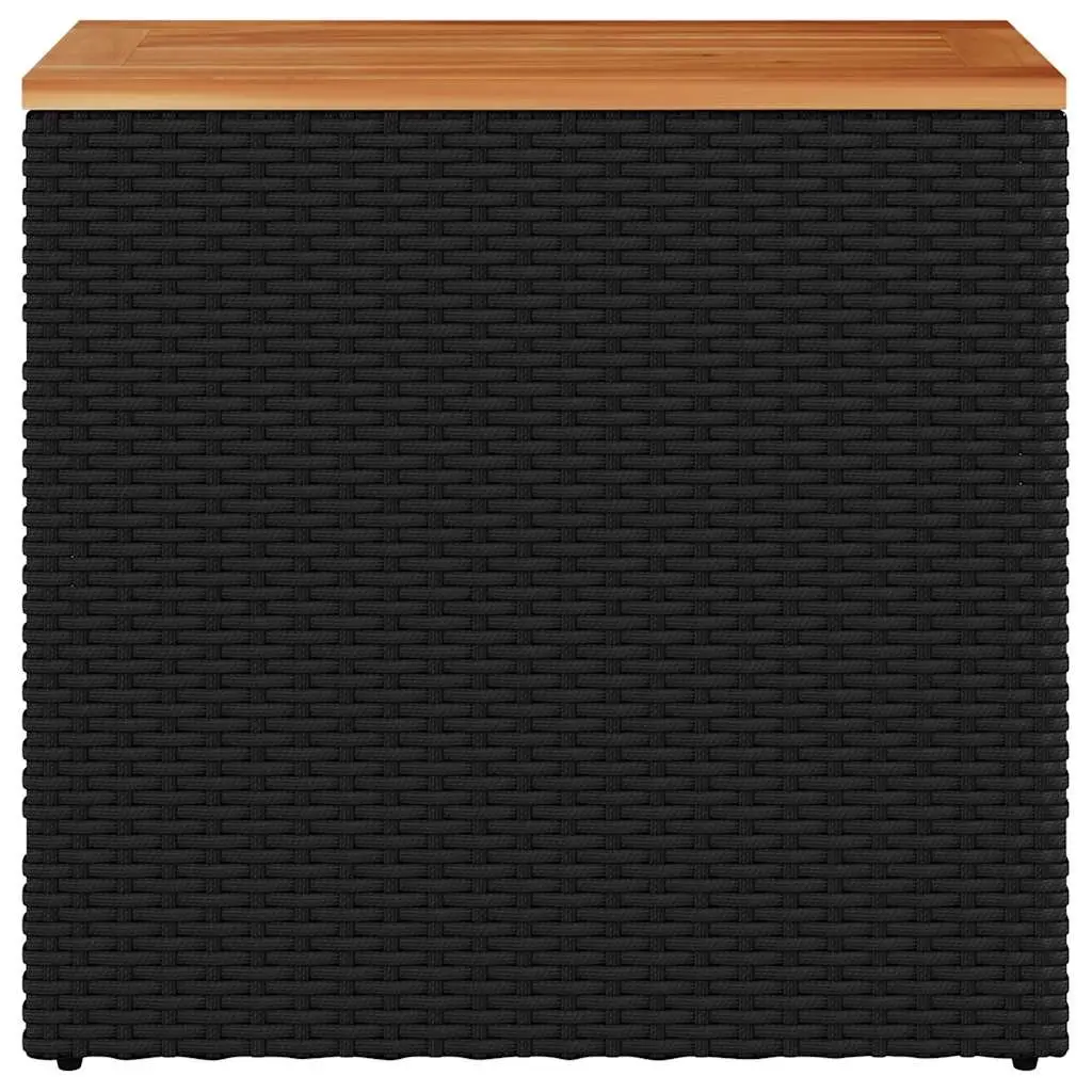 Garden Side Table Outdoor Patio Furniture Black 58L x 27.5W x 55H cm