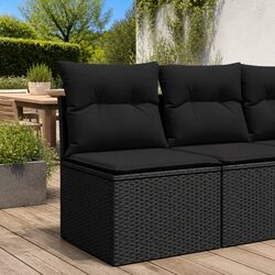 Outdoor Garden Chair Armless: PE Rattan, Steel Frame